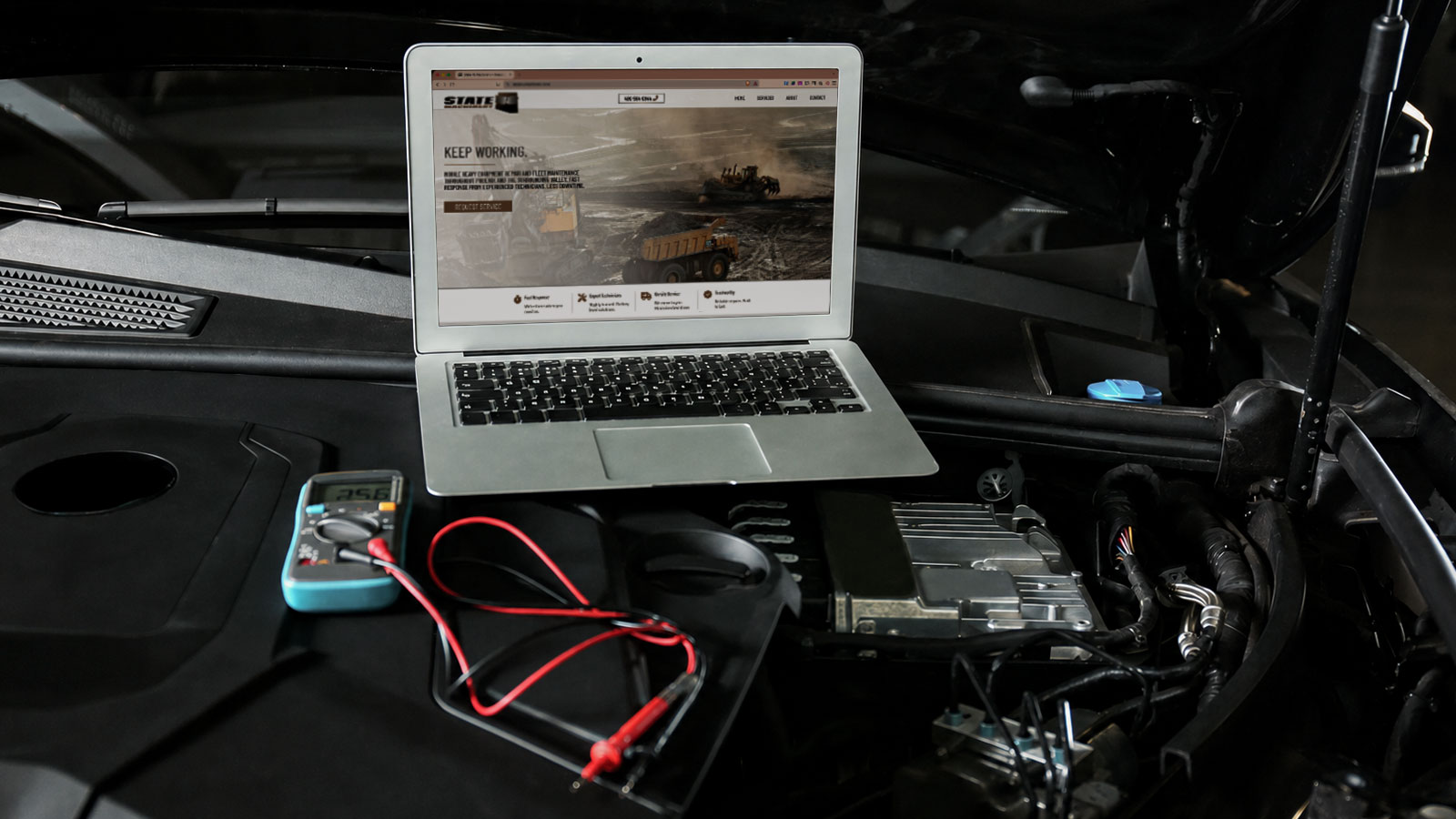 State48Machinery.com website on a laptop
